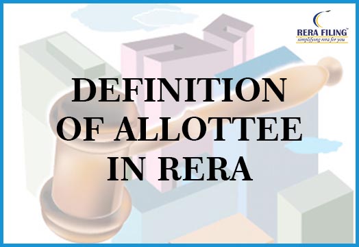 Definition of Allottee in RERA