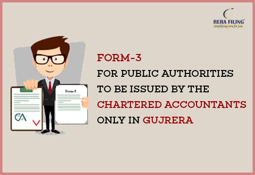 Form-3 for Public Authorities to be issued by the Chartered Accountants only in GUJRERA