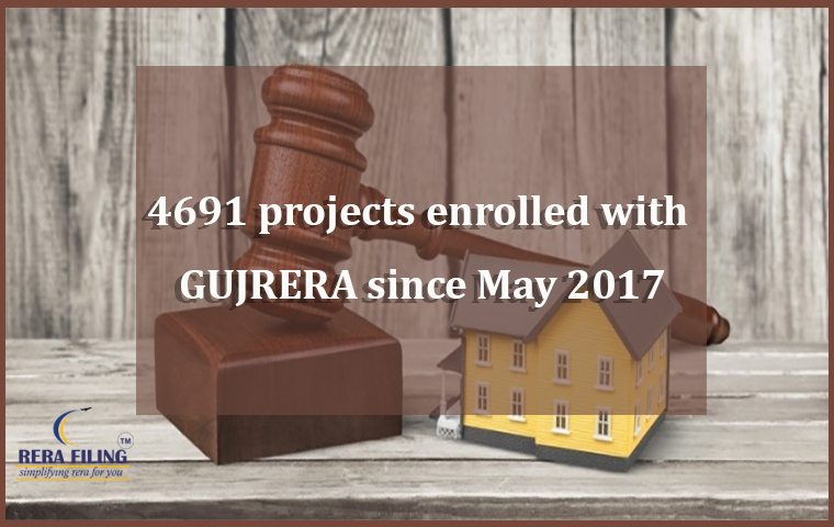 4691 projects enrolled with GUJRERA since May 2017